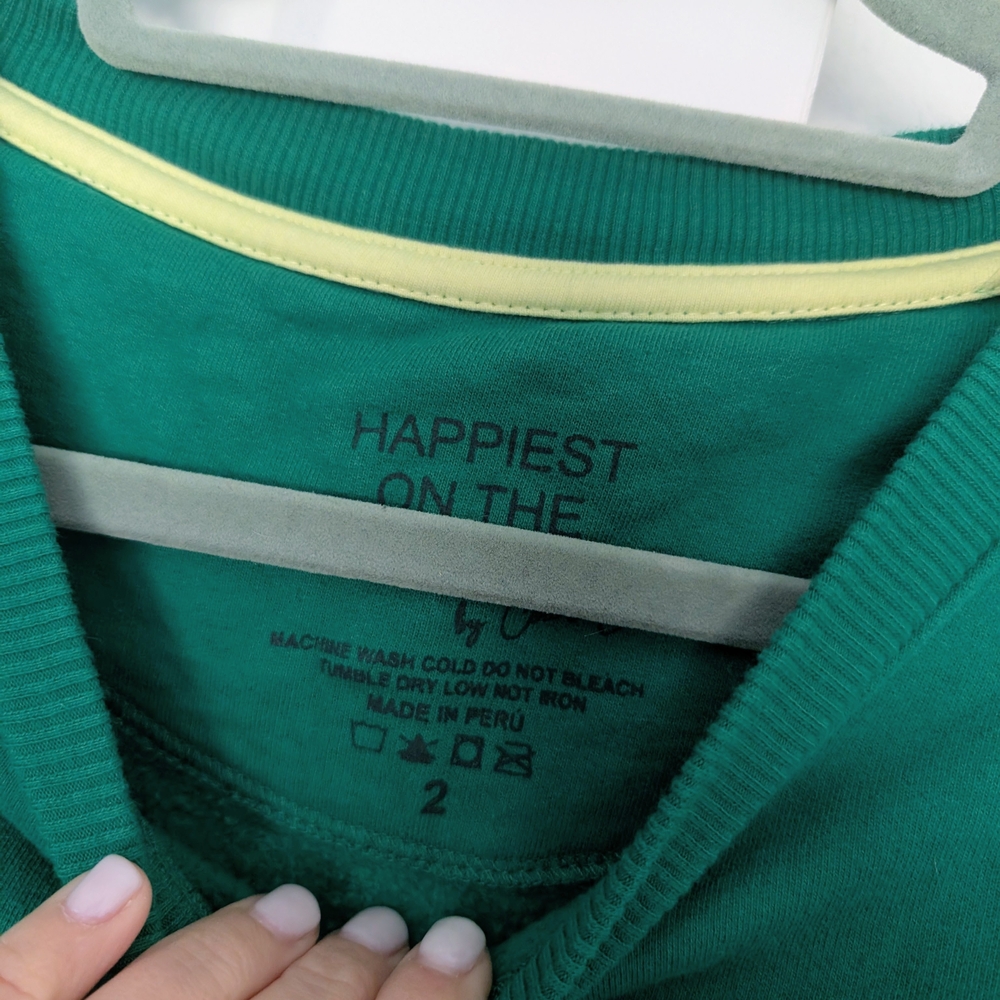 Green 'Happiest on the Court' Sweatshirt - Picture 4 of 4